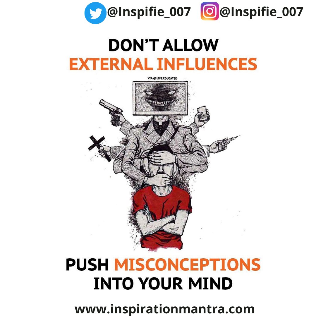 Don’t get influenced by anyone or external comments.. you have keep your mind calm and just observe to take the right decisions.

#handlenegativity #motivation #inspifie #inspiration #calmmind #positivemindset #overcomeobstacles