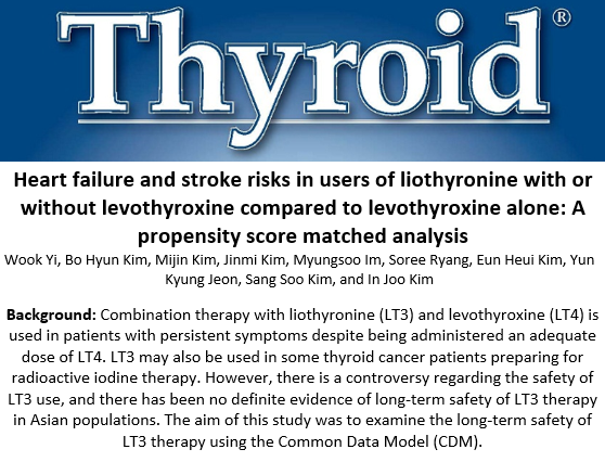 Thyroid Journal (@thyroidjournal) on Twitter photo Read now, large observation data of patients taking any #LT3 vs those on #levothyroxine only shows difference in the incidence rate of safety outcomes between treatments.
ow.ly/vQW750Jj3ep
<a href="/AmThyroidAssn/">American Thyroid Association</a> #ATAthyroid2022 #ThyroidJournal #endotwitter #hypothyroidism Read now, large observation data of patients taking any #LT3 vs those on #levothyroxine only shows difference in the incidence rate of safety outcomes between treatments.
ow.ly/vQW750Jj3ep
<a href="/AmThyroidAssn/">American Thyroid Association</a> #ATAthyroid2022 #ThyroidJournal #endotwitter #hypothyroidism