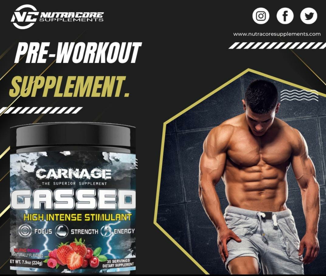 Ingredients Carnage Gassed:

Beta-Alanine
Creatine Monohydrate
Creatine HCL
Caffeine Anhydrous
Order At: nutracoresupplements.com/products/gassed
#nutracoresupplement  #supplementstore #preworkout #carnage #creatine #creatinemonohydrate #creatinepowder #gymmotivation  #fitness #MondayMotivation