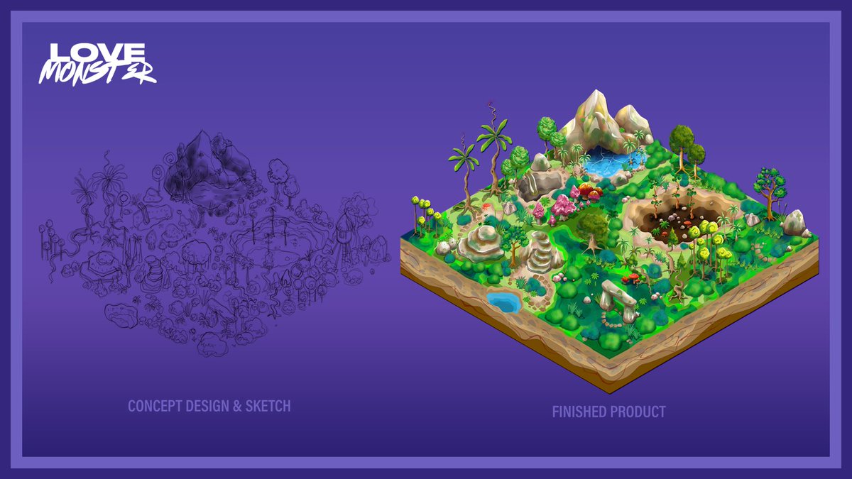 From ideas, initial sketches, and many revisions to the final product, we love how our land plot #NFTs have turned out. 🌳🌳 

Forest plots will generate 1 x daily wood resource for the owner, which you can use to build and develop in the Metaverse or sell on the marketplace.