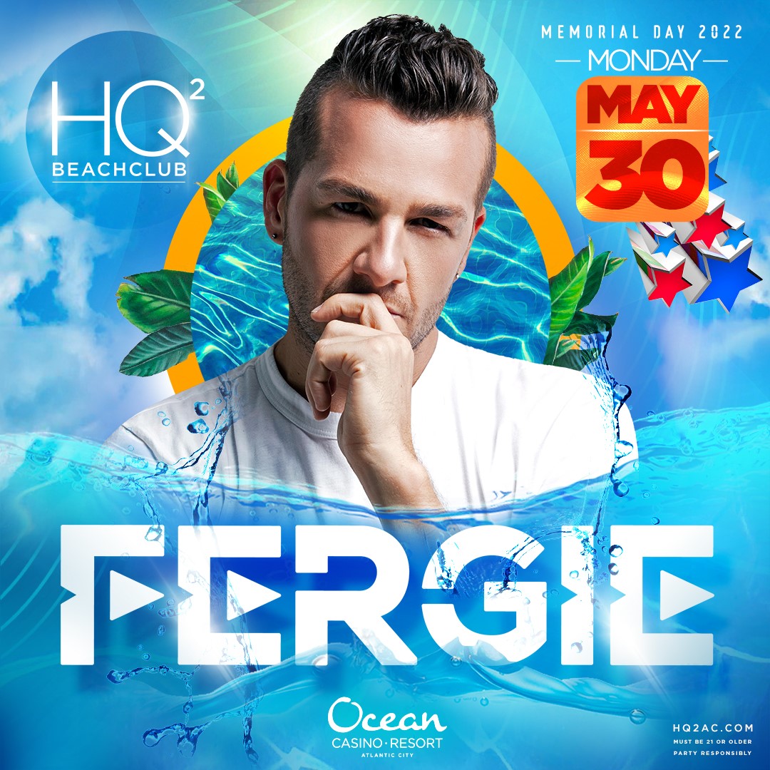 Happy Memorial Day! 🇺🇸 Show your red, white and blue today at #HQ2Beachclub with @fergiedj. Comment 🎉 if we will see you there. Tickets & tables: bit.ly/3lPgUBJ