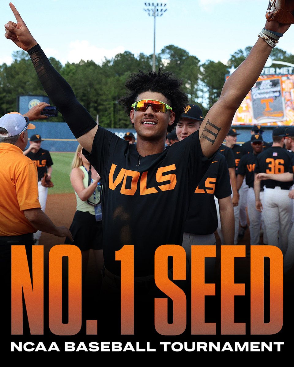 No surprises here 🍊 

YOUR NATIONAL NO. 1 SEED: <a href="/Vol_Baseball/">Tennessee Baseball</a>