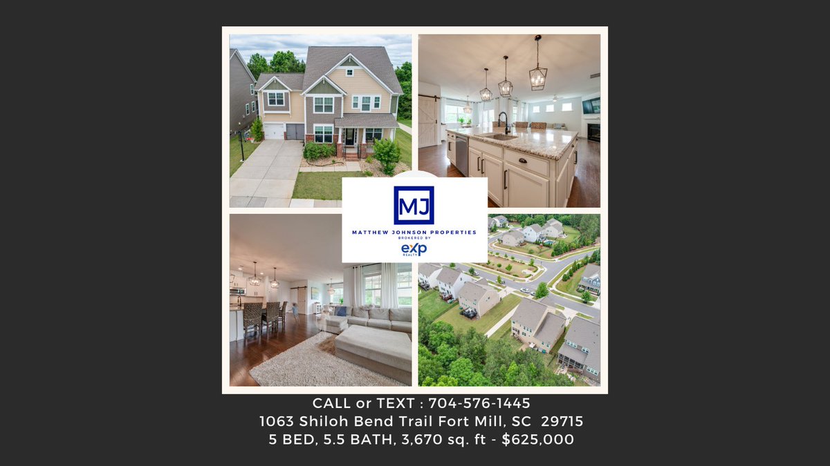 MJPropertiesEXP's tweet image. NOW LIVE FOR SHOWINGS IN FORT MILL!   #exprealty #matthewjohnsonproperties