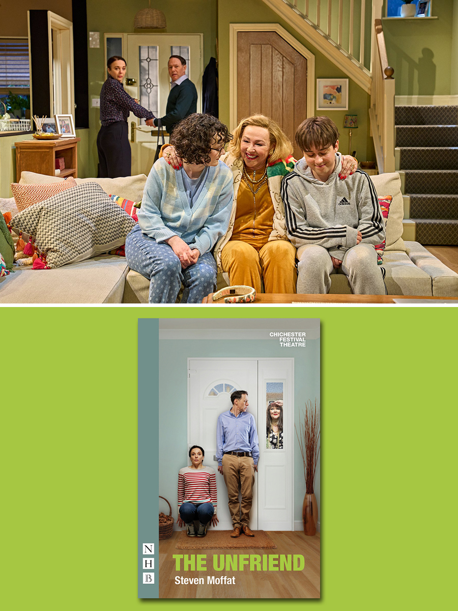 NickHernBooks's tweet photo. 'One of the funniest plays in a very long time'

★★★★★ @WhatsOnStage
★★★★ @guardian 
★★★★ @Telegraph 
★★★★ @TheStage 

The Unfriend by Steven Moffat is now premiering @ChichesterFT. 

Get your copy at the venue or online here: https://t.co/8Ri1K05jT0 https://t.co/JuFyFcf1ja