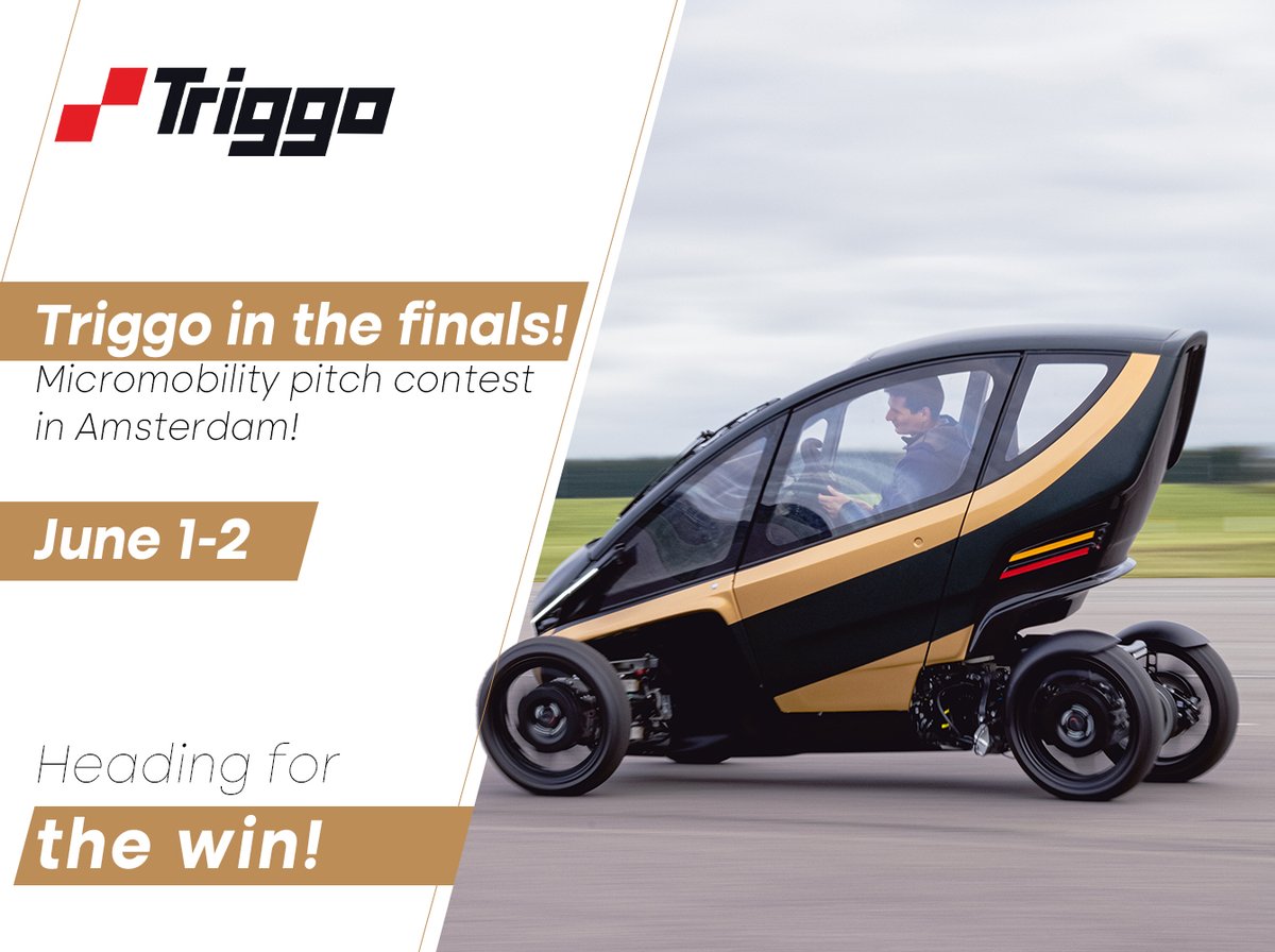 TriggoCity's tweet photo. ➡️ June 1-2 ⬅️
📆Save the date and keep your fingers crossed as we are battling in the finals against the most promising and cutting-edge micromobility start-ups in Amsterdam at @MicromobilityCo ! 🚗
🏆Only 1 of 6  competitors has a chance to win it all! 
https://t.co/mq0YREyMKp https://t.co/dJ6U0c2Tx2