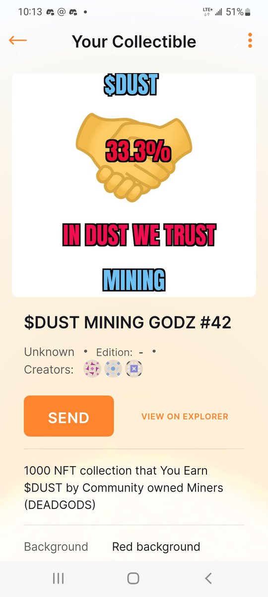 Sv3nDegod's tweet image. Fuck ya, had to get another @Dust_Godz 📈📈📈📈
#hiddentraits #Fractionalized #DustGodz #Giveaways #SolanaNFTs #NFTartists
