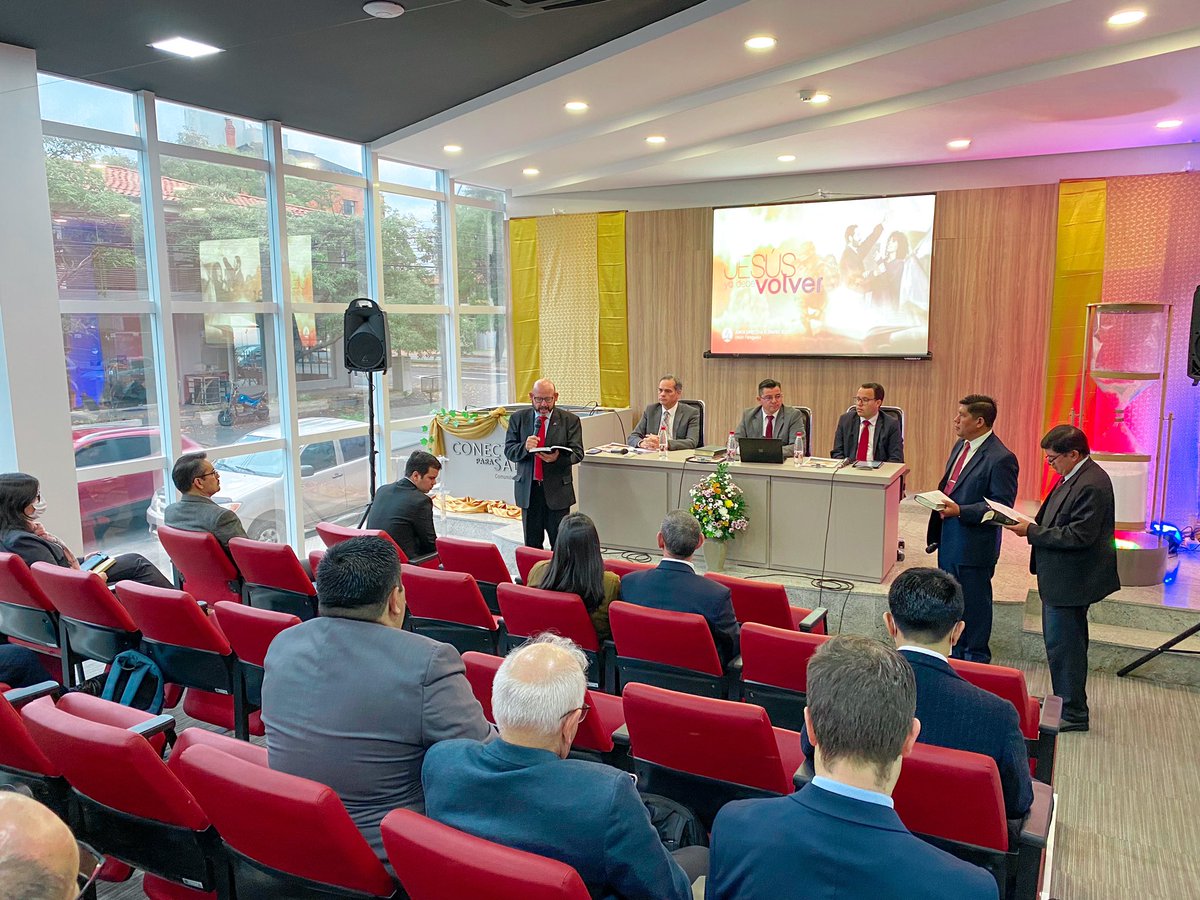 adventistaspy's tweet photo. Hoy lunes 30 de Mayo, en la Sede Administrativa de la Unión Paraguaya, se inició la “Junta Plenaria 2022”

Informes, proyectos, y nuevos desafíos serán presentados para este 2022 en esta #JuntaPlenaria 

¡Gracias por acompañarnos con sus oraciones!🙏🏻
#conectadosparasalvar #yovoy https://t.co/Xe5dVkBEYM