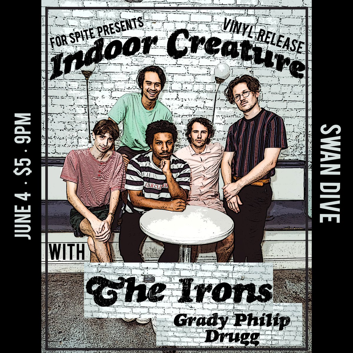 IndoorCreature's tweet photo. Breaking news 📰 Indoor Creature is riding the worm again this Saturday at Swan Dive. We sure as hell don’t know what that means either, but we’ll have fresh pressings of our last album on vinyl available for purchase and a killer lineup of stoner cowboys https://t.co/F5IR85gORX