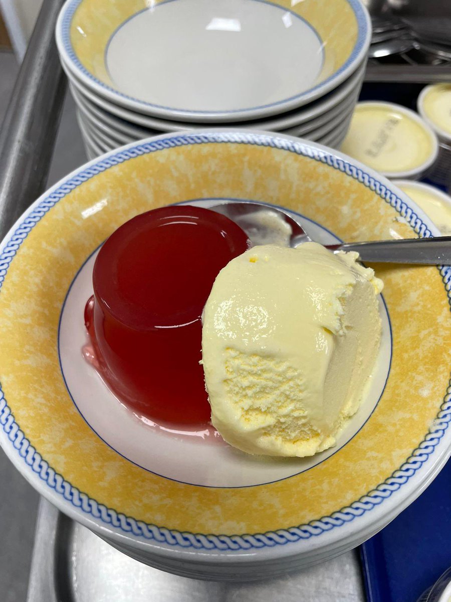 Getting in the Jubilee Spirit on AFU today with tea at 3! Jelly and ice cream went down a treat!!