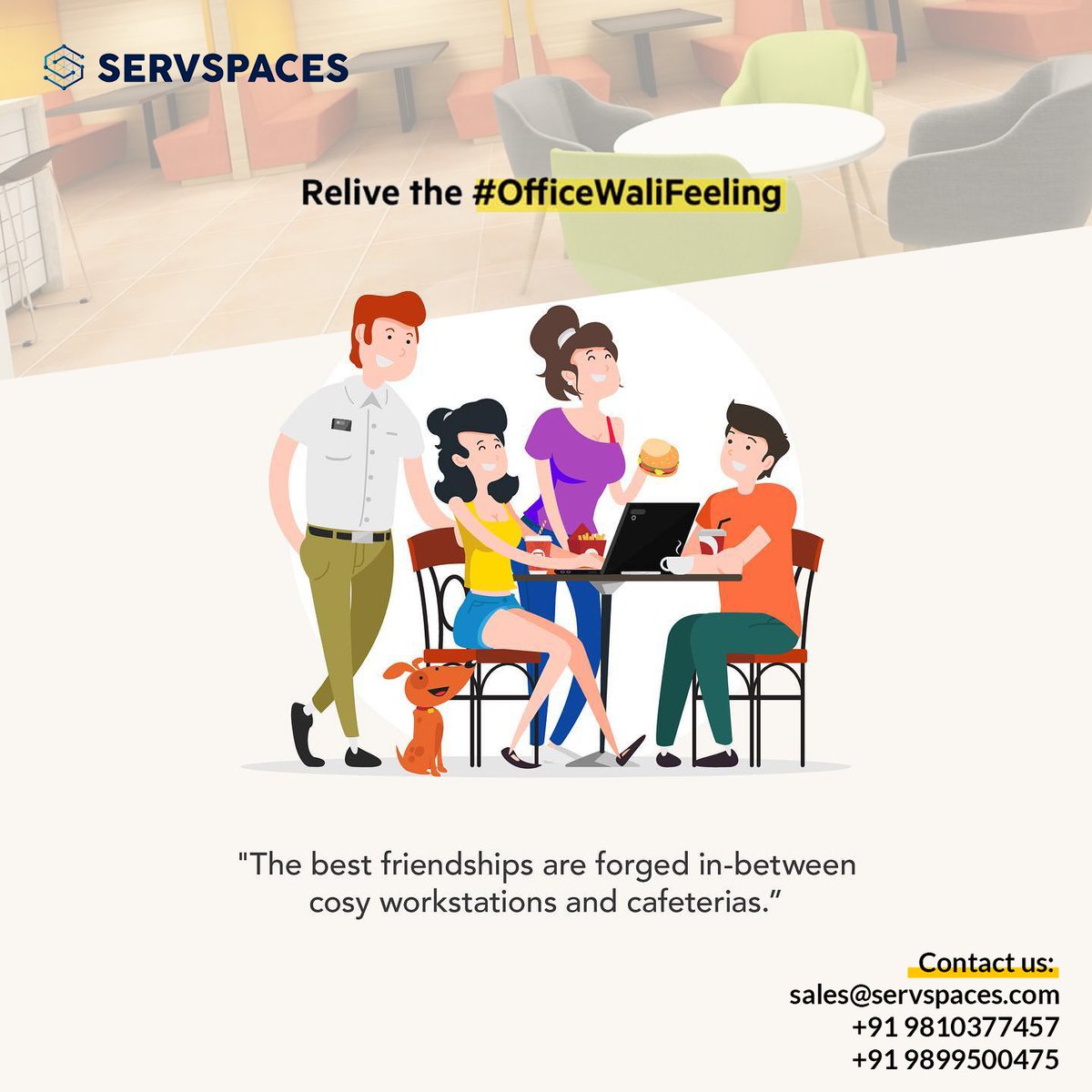 servspacesindia's tweet image. Its More than an office!
.
#Workfromservspaces
.
#Safe4Work #servspaces #SanitisedWorkspaces #Coworking #officespace #StaySafe #Coworkingspace #modernspaces #noidagram #noidaoffice