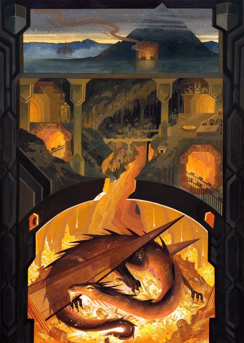 dragon mountain no humans lantern fire outdoors scenery  illustration images