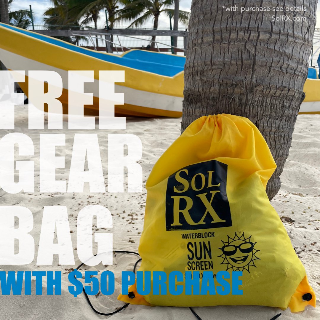SolRxGlobal's tweet photo. Gear up for the #Summertime! Get a FREE gear bag with a $50 purchase. Use Promo Code: GEARUP Thru 6/30 #solrx https://t.co/X2gIC6ZXuV https://t.co/Se7zTxzcP0