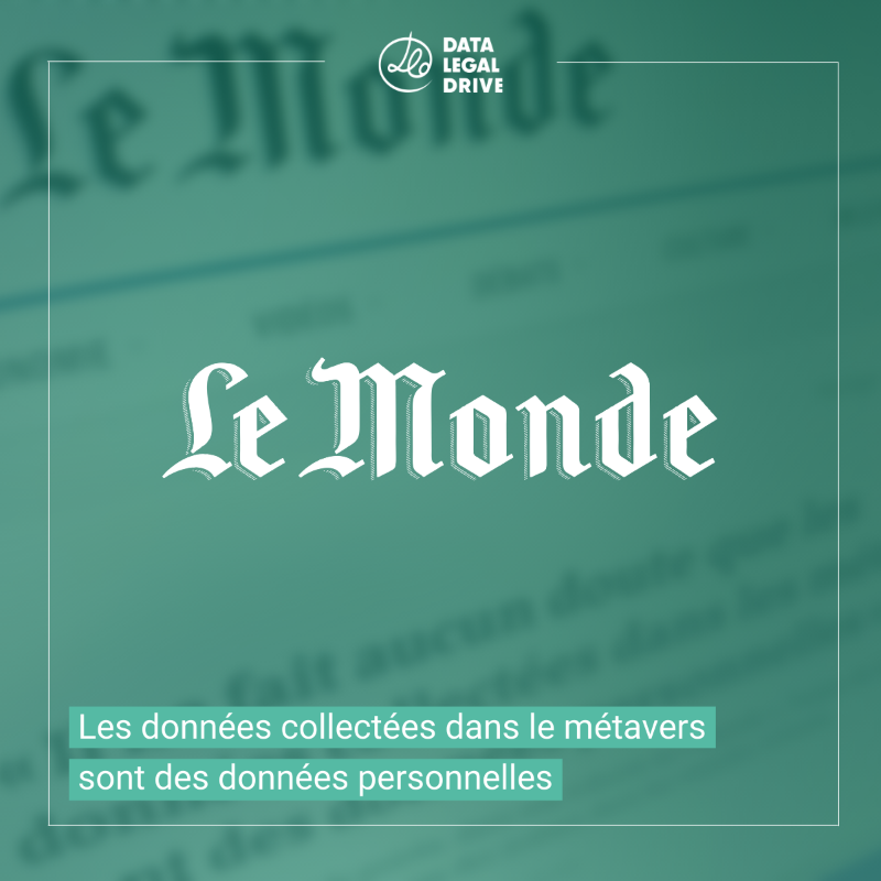 DataLegalDrive's tweet photo. 📰 @DataLegalDrive parle de Métavers dans @lemondefr ! 📰

💡 Ola Mohty, experte RGPD chez Data Legal Drive, traite de cette thématique à travers une tribune.

#Tribune #Lemonde #personalData #data #métavers #metaverse #consent #compliance #conformité #RGPD #GDPR  #mondevirtuel