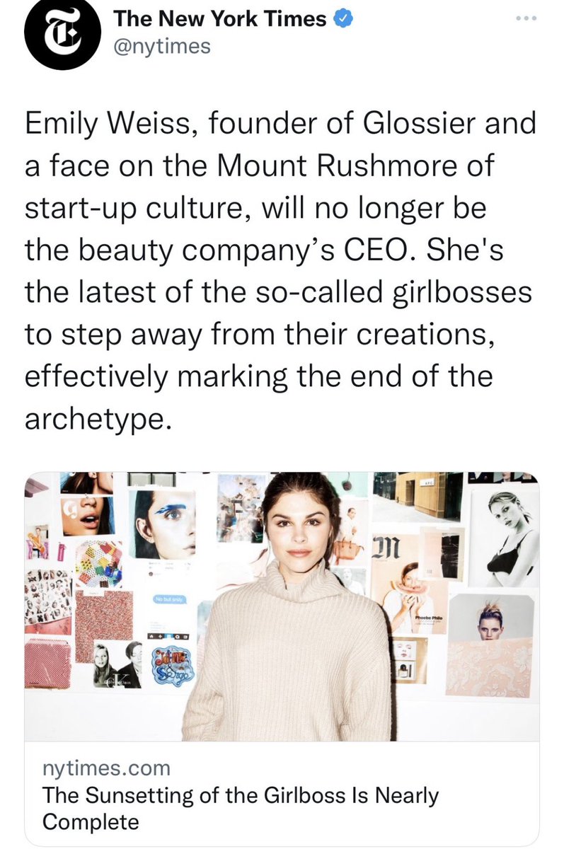 scottbudman's tweet image. The language used here is sexist.
The idea of the article is sexist.
The targeting of the article is sexist.
Men step down as company CEOs everyday.
I’ve covered business for decades .. never seen a man get this treatment.