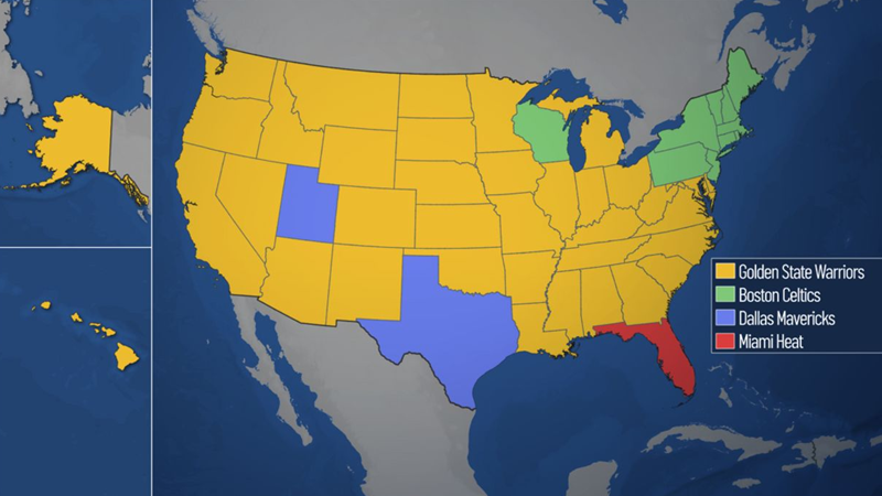 The Golden State Warriors were the most searched NBA team in 37 states this month, and Dubs superstar Steph Curry was the top searched player, according to Google. nbcbay.com/urAVYvt