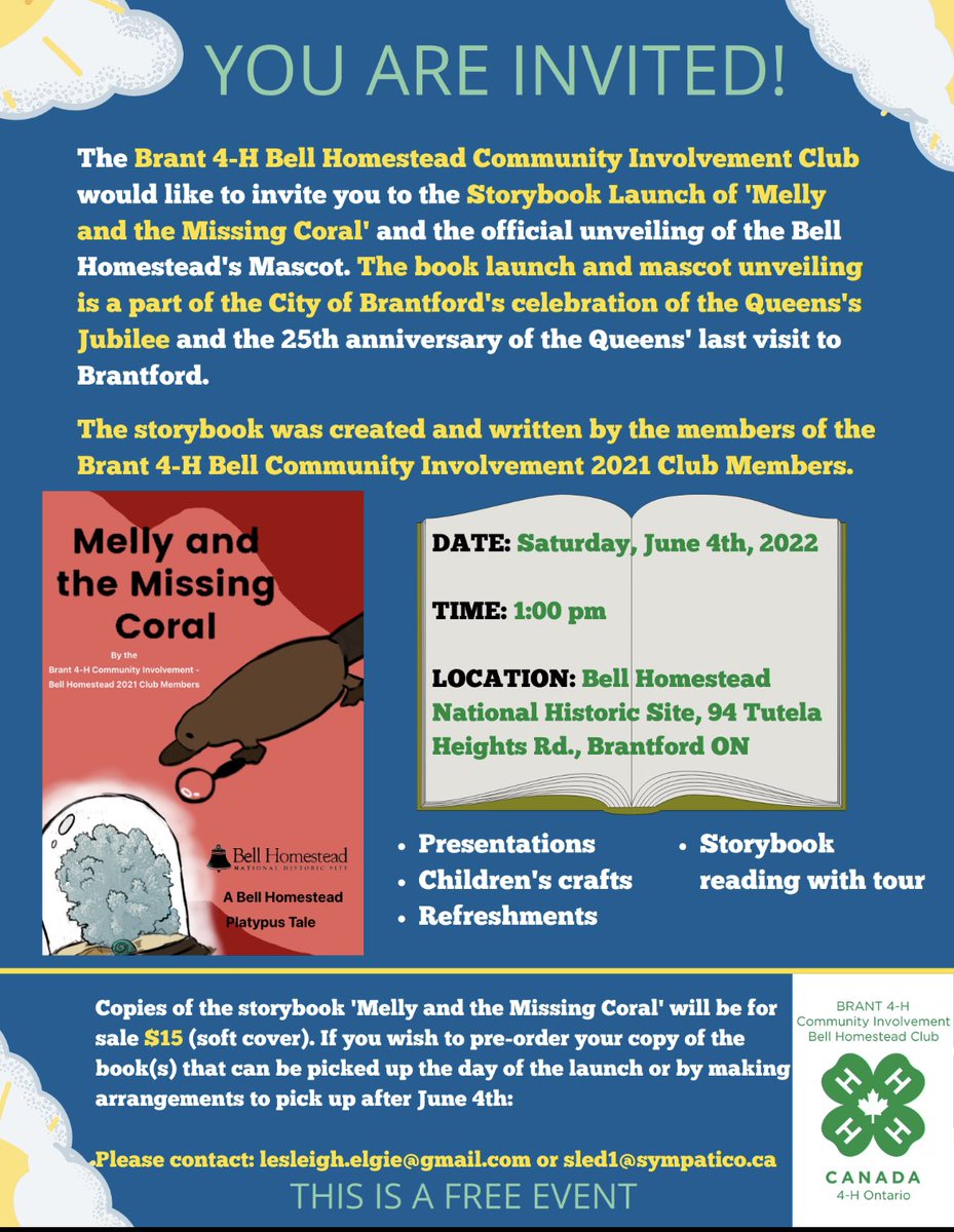 WolvesPrincipal's tweet photo. More incredible talents being displayed by our Grandview students. One of our Grade 7 students is having a book published called, “Melly and the Missing Coral”. It is part of the Brant 4-H Bell Homestead Community Involvement Club. @GEDSB https://t.co/9iBJeXrqpp