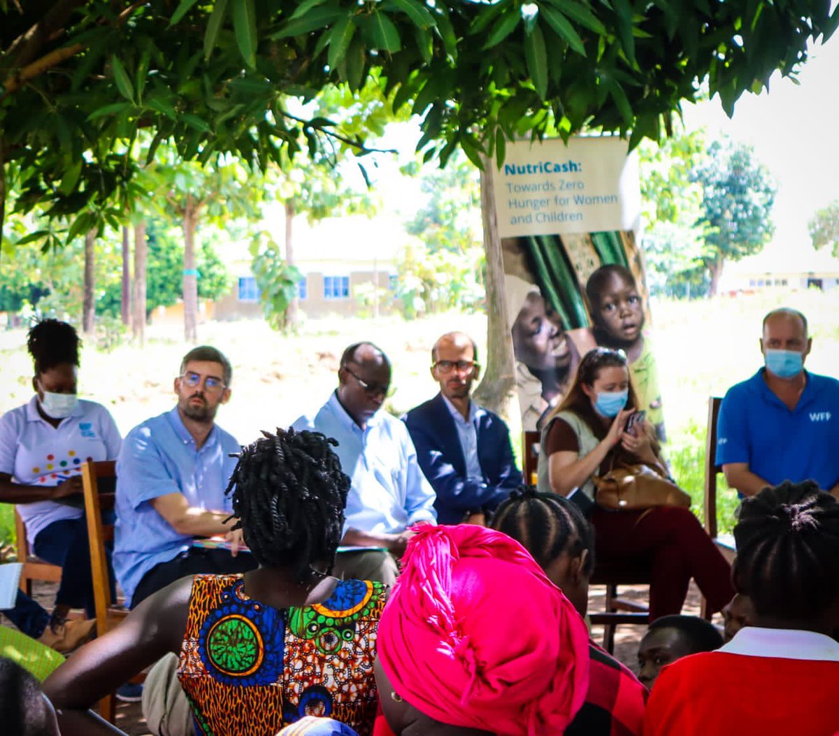 SwedeninUG's tweet photo. A team from @SwedeninUG is visiting West Nile this week to see the work being done under the Child Sensitive Social Protection programme. This program is carried out by @WFP and @UNICEFUganda with support from #Sweden. https://t.co/nqGC5WTkz9