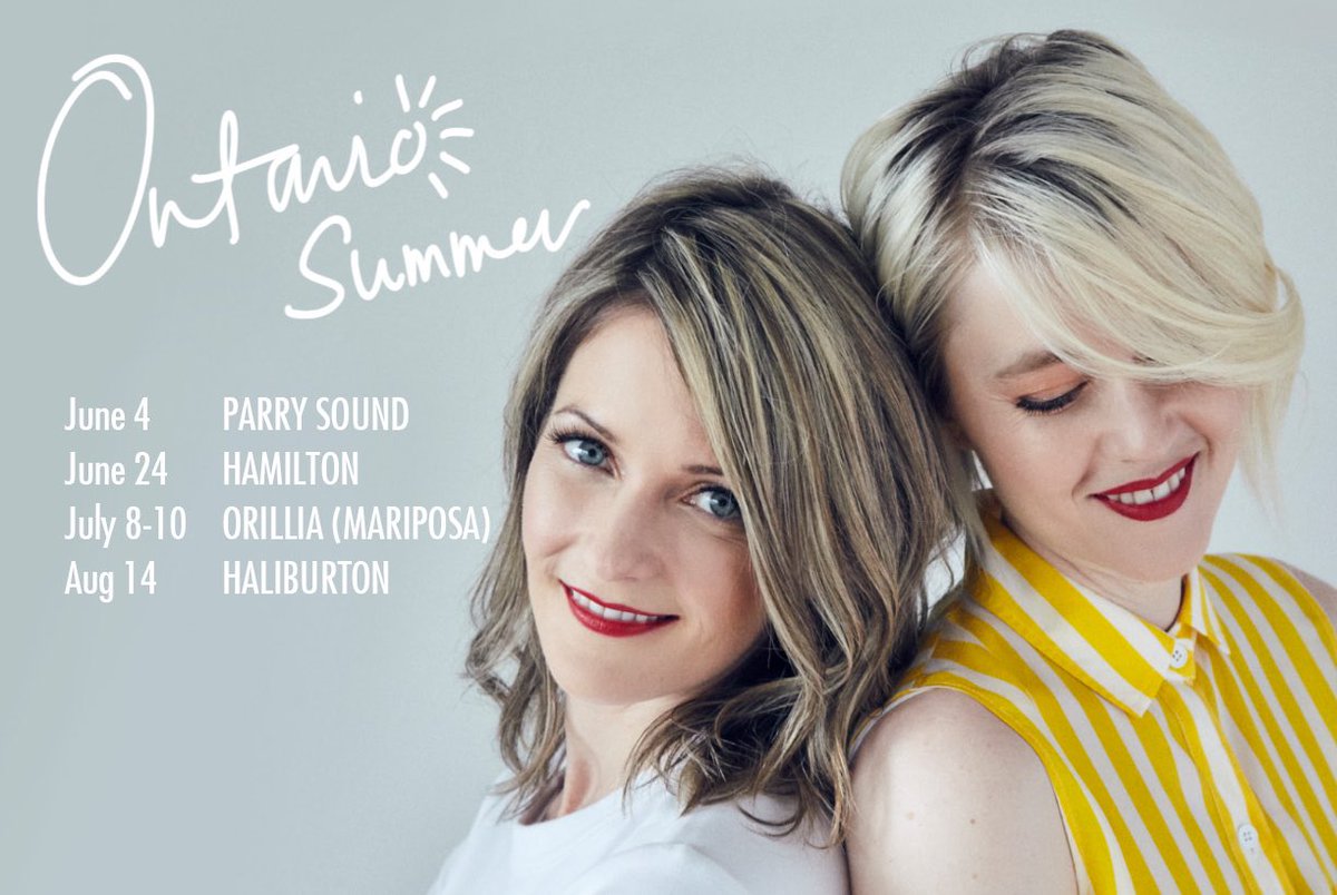 dalagirls's tweet photo. ☀️Ontario summer tour! We’ll be making stops in Parry Sound (@stockeycentre ), Hamilton (@TheWestdale), Orillia (@mariposafolk), and Haliburton (@_AbbeyGardens). Tickets on sale now:  https://t.co/m5QaeSjpis https://t.co/UTypLmfi3s