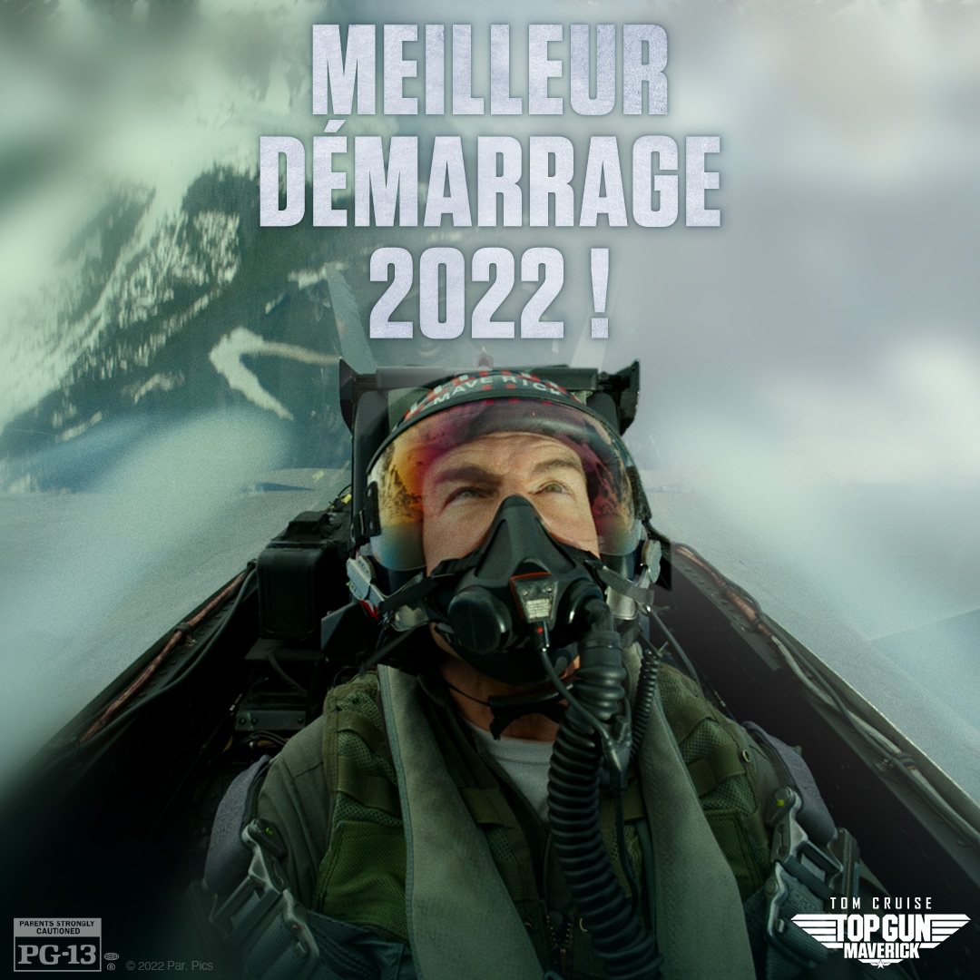 paramountfr's tweet photo. Un démarrage stratosphérique ! 🙌
Vous êtes plus d'1,3 million de spectateurs à avoir embarqué avec Maverick et les nouvelles recrues de #TopGunMaverick ! 
Actuellement au cinéma : https://t.co/2RLuqRBmqB https://t.co/yX6GxdfNch