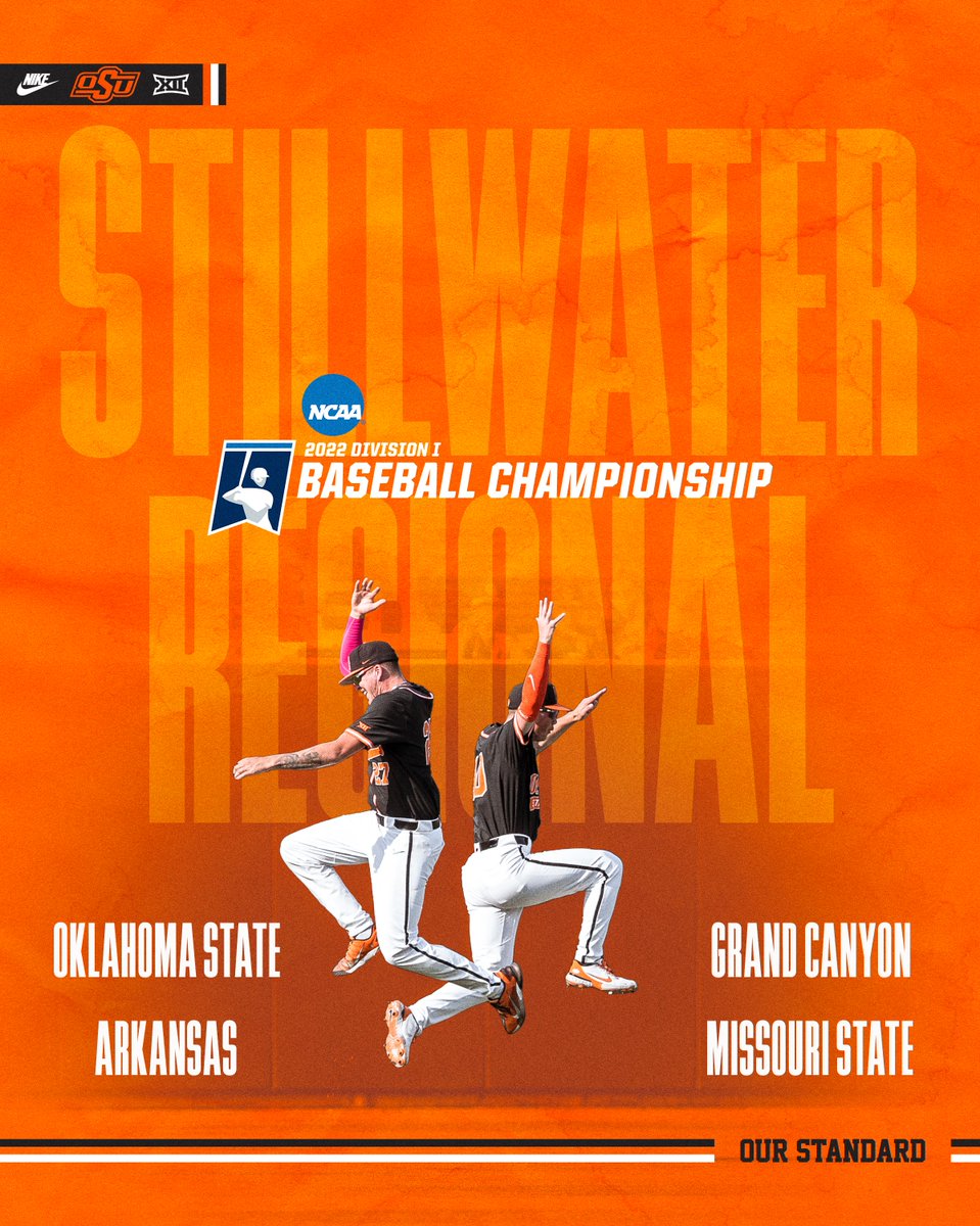 OSUBaseball's tweet photo. The Stillwater Regional field is set!

#OurStandard #GoPokes https://t.co/rJylWBoL6s