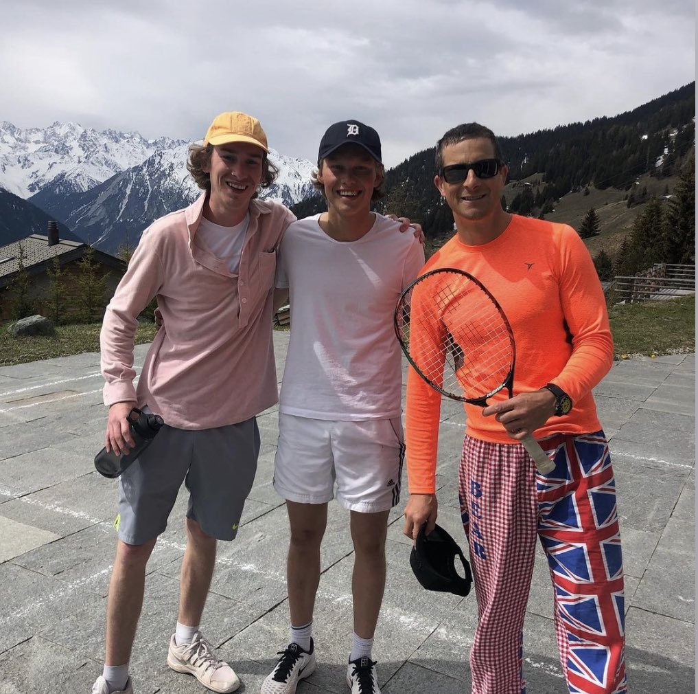 Bear Grylls OBE (@beargrylls) on Twitter photo 3 years ago today! <a href="/touchtennis/">touchtennis</a> with these awesome two from Shed Restaurants. Round 2?! Am ready 🤪 What’s your go to for fun fitness and then serious fitness!? <a href="/bemilitaryfit/">Be Military Fit</a> 3 years ago today! <a href="/touchtennis/">touchtennis</a> with these awesome two from Shed Restaurants. Round 2?! Am ready 🤪 What’s your go to for fun fitness and then serious fitness!? <a href="/bemilitaryfit/">Be Military Fit</a>