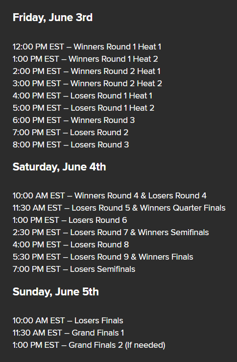 LATChallengers's tweet photo. Detalles del Open de Challengers de @TorontoUltra (3 al 5 de junio)
Bracket de doble eliminación con partidos Bo3 hasta el Top32 (a partir de ahí son Bo5)
Prizepool de 75K USD para el Top16. Puntos para el Top64
El torneo empieza el 3 de junio a las 12:00 ET
#RoadToToronto https://t.co/Dwi3fHVZ58