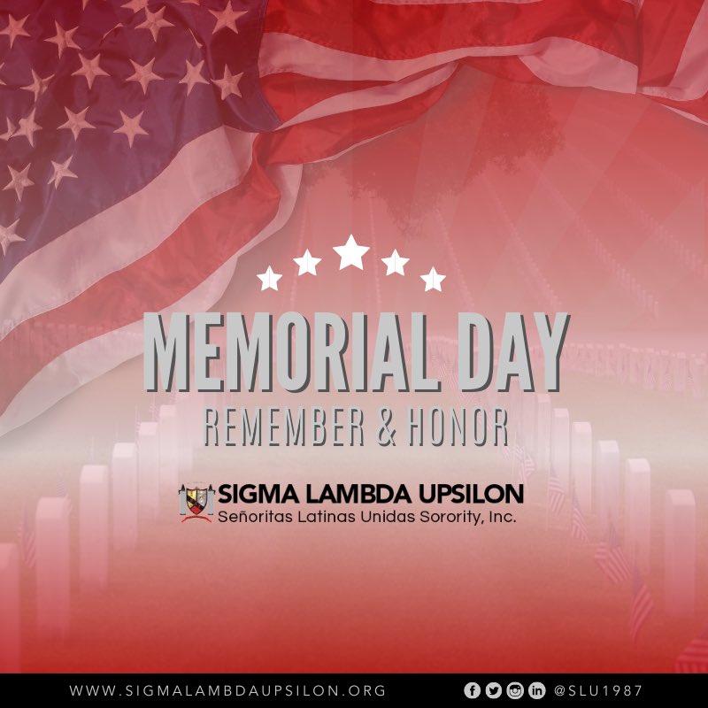 SLU_AlphaRho's tweet photo. On #MemorialDay, we honor and remember the brave men and women who have passed away while serving our country. Thank you for your ultimate service. 🇺🇸🙏 #ΣΛΥ https://t.co/zQB4MoxnEI