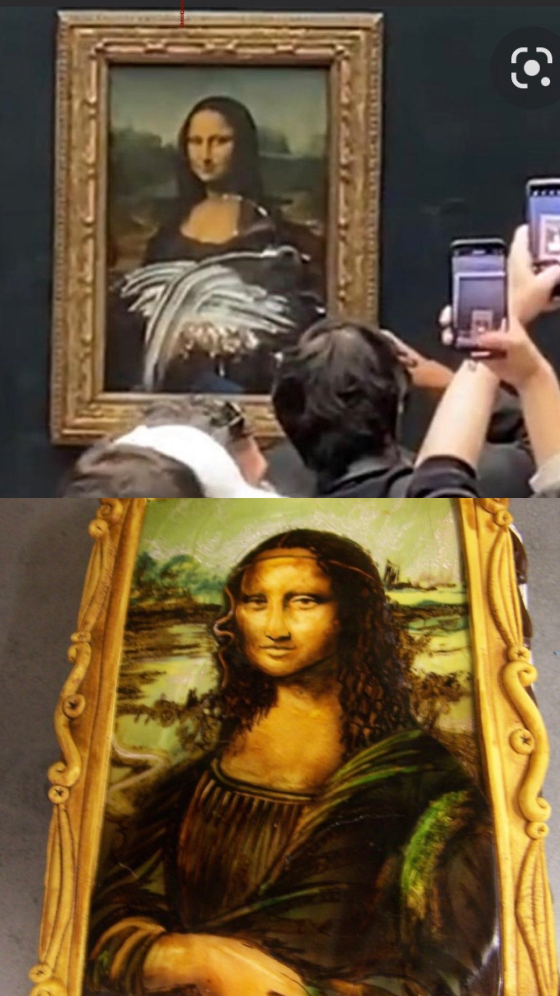 HEWS on Twitter "Throwing a cake at the Mona Lisa 🧁 VS a cake of the