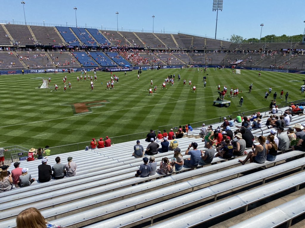 30 minutes until Face Off! Fans are filling the stadium and teams are warming up. Super stoked for this Championship game!
-First fan to find the Cradlebaby duo here at the game will win a free Custom Goal Rejector #NCAAMLAX <a href="/CapitalOne/">Capital One</a>