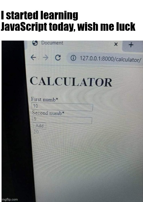 Wishing them the best with JavaScript
