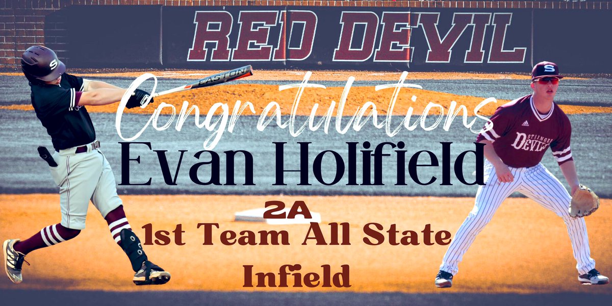 holifield_evan's tweet photo. What an honor to be mentioned in a list with a great group of talented players across the state⚾️ congratulations to my Red Devil teammates who share this honor as well! https://t.co/PTUKZfCSgz