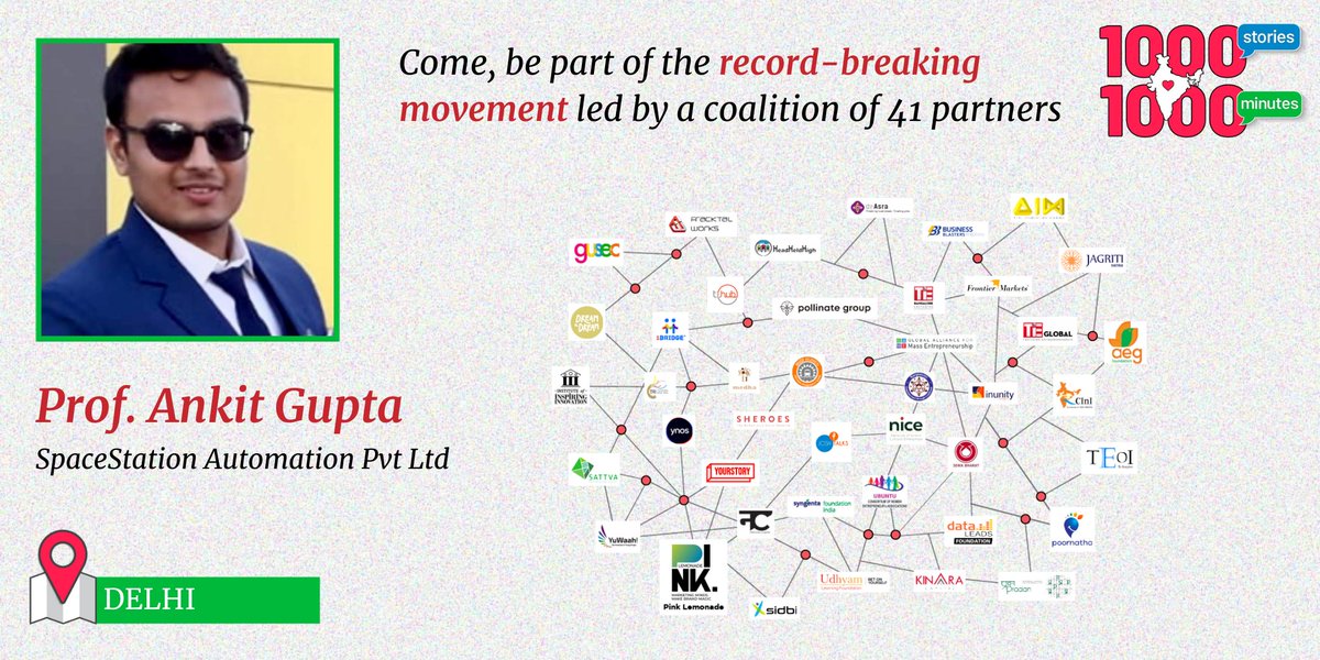 GAMEIndia2's tweet photo. Meet Prof. Ankit Gupta @Gupta_Ankit01 from SpaceStation Automation Pvt. Ltd. aims to leverage IT &amp; automation to establish new paradigms and help clients solve problems, making society prosperous and harmonious. Read more on: https://t.co/RJ4CPQXoKf #1000stories1000minutes https://t.co/dyedLRedaI