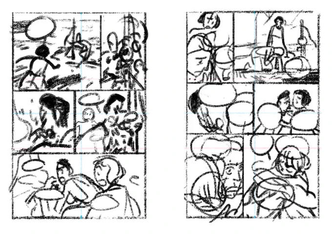 Salt Magic pages 62-63
thumbnail, rough sketch, tight sketch, final ink &amp; color 