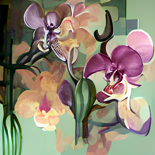 O_T_Human's tweet photo. It includes orchids use a limited color palette (#GI36) #art #artist #artwork #nft #nfts #nftcollector https://t.co/rFcCT3bGKk