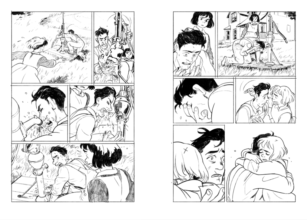 Salt Magic pages 62-63
thumbnail, rough sketch, tight sketch, final ink &amp; color 