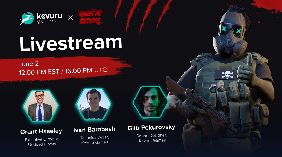 KevuruGames's tweet photo. It's Zombie time. To put our cards on the table.

Join Livestream to know behind-the-scenes of @UndeadBlocks – executive director Grant Haseley and Kevuru experts Ivan Barabash and Glib Pekurovsky will shed light on its ins and outs.

June 2. See you at https://t.co/RKxv3es9h2 https://t.co/rYtqslhjFF