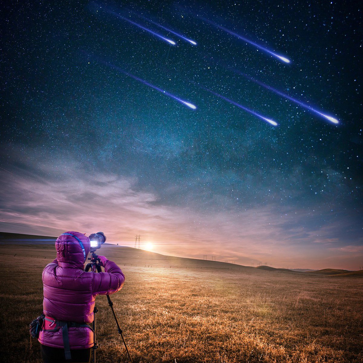 MarGomezH's tweet photo. Esta noche, los astrónomos predicen que podría haber una gran lluvia de estrellas: las Tau Hercúlidas. Los científicos no saben si será muy espectacular o si se quedara finalmente en nada pero bien merece la pena mirar al cielo para averiguarlo. https://t.co/6IlGqRZvuN