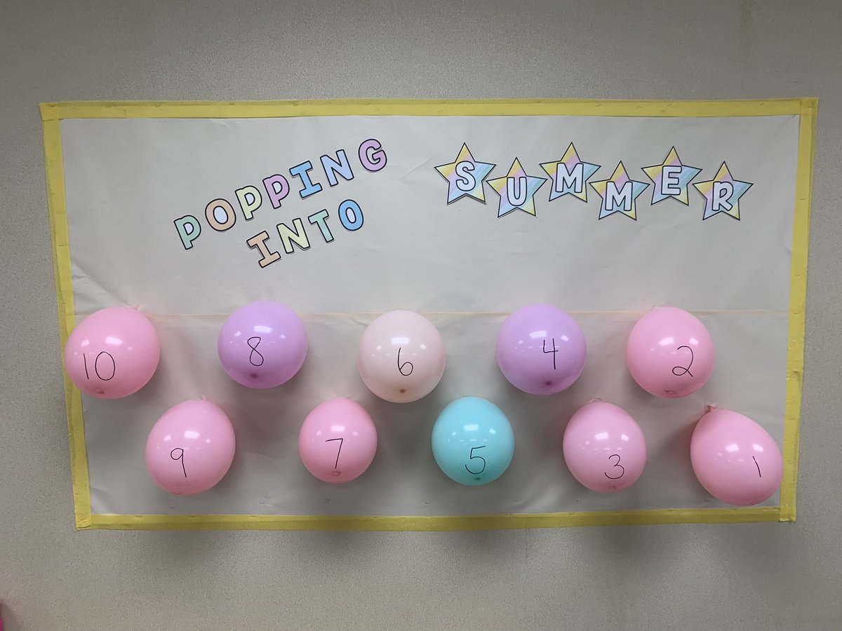 We started our countdown to summer break on Friday. 9 more school days! ☀️🌸