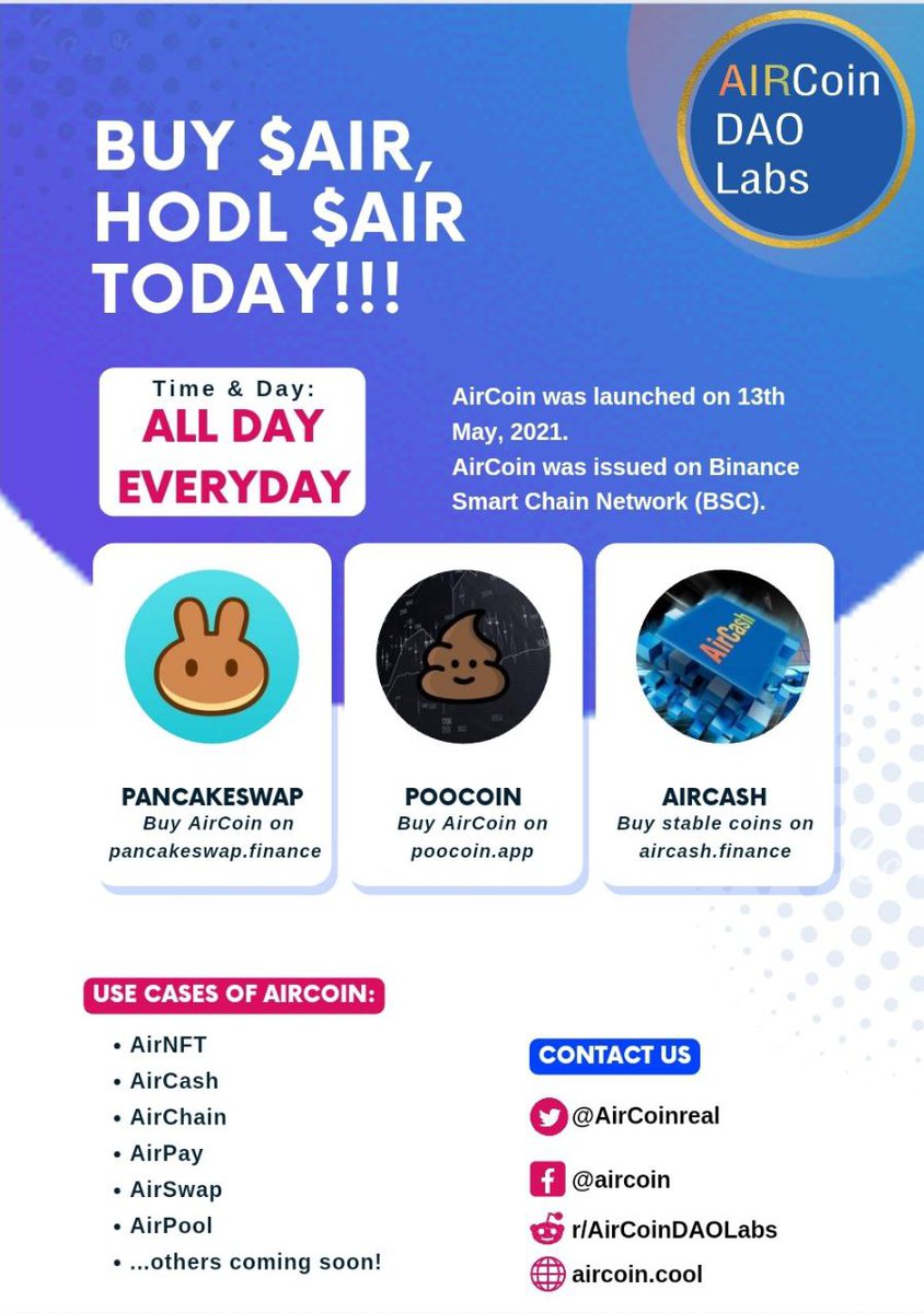 cryptoboy1434's tweet photo. @MrBigWhaleREAL My suggestion is #AirCoin 
@bsc @czbinance @NischalShetty @ChandlerGuo #bnb #Binance #cryptocurrency #crypto #100xGems #CMC #1000xgem #BTC #ETH #👇👇
👉https://t.co/FOe4aMu9qK
👉https://t.co/1Axf7EKsGW https://t.co/sTPXwT1jwA