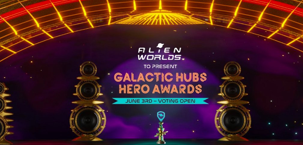 AlienWorlds's tweet photo. 🎖️🏆🎖️Galactic Hubs Hero Awards

Community voting opens NOW, until Wed June 1.
Vote here: 
╚»https://t.co/zcmFx3uwvS

#gHubs #AWawards #AWmetaverse #community #tlm #NFT #blockchaingame https://t.co/oSo9cJCUpc