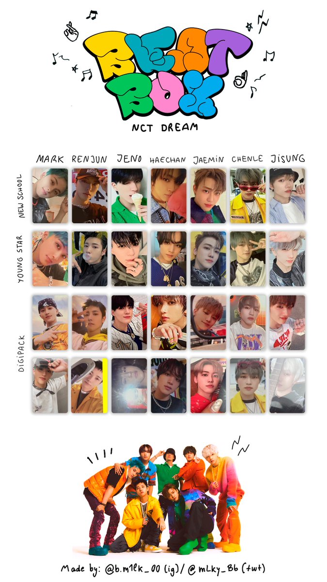 NCT DREAM Beatbox Photocard Template