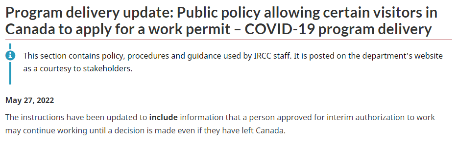 smeurrens's tweet photo. A visitor applying for a work permit who has interim work authorization can travel abroad and re-enter Canada without losing the ability to work. 
But, a work permit extension applicant who travels while on maintained status cannot work on re-entry. 🤔🤷‍♂️
https://t.co/EEgiosUHbY https://t.co/6s8LmYLeJO