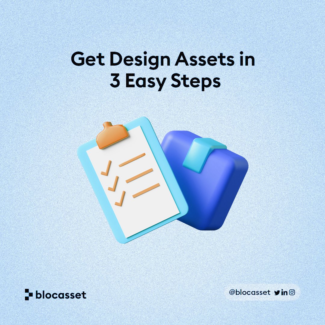 whatsyai's tweet photo. With Blocasset, it’s easier than ever for you to get design assets as a #web3 designer 🤩

Follow these three simple steps to start building the next amazing web3 project. 🔥🔥 https://t.co/c3ziH6Cp4q