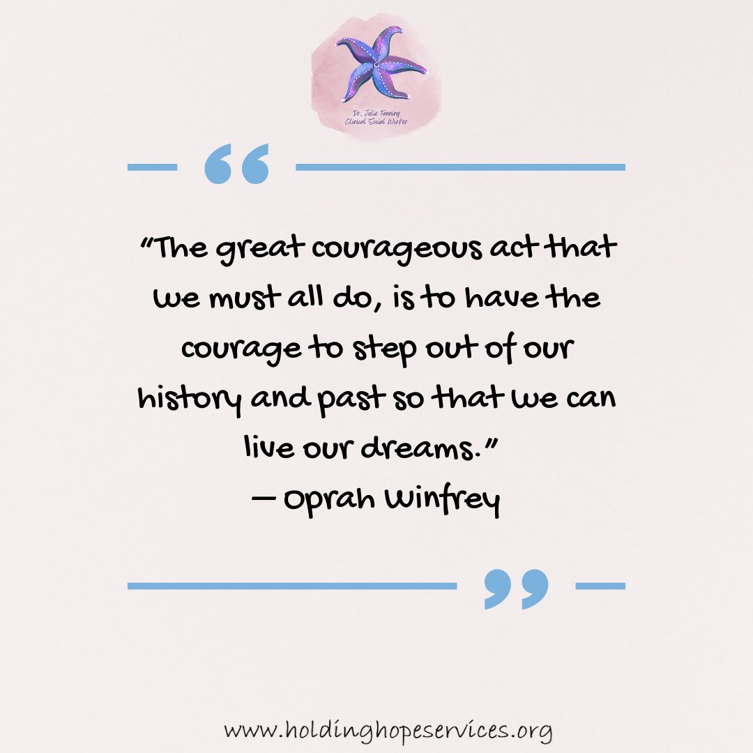 You are more.  More than your past, your family, your friends, your career.  You have to decide who you are and what you want and go for your life.
#drjuliefanning #holdinghopeservices #liveyourbestlife