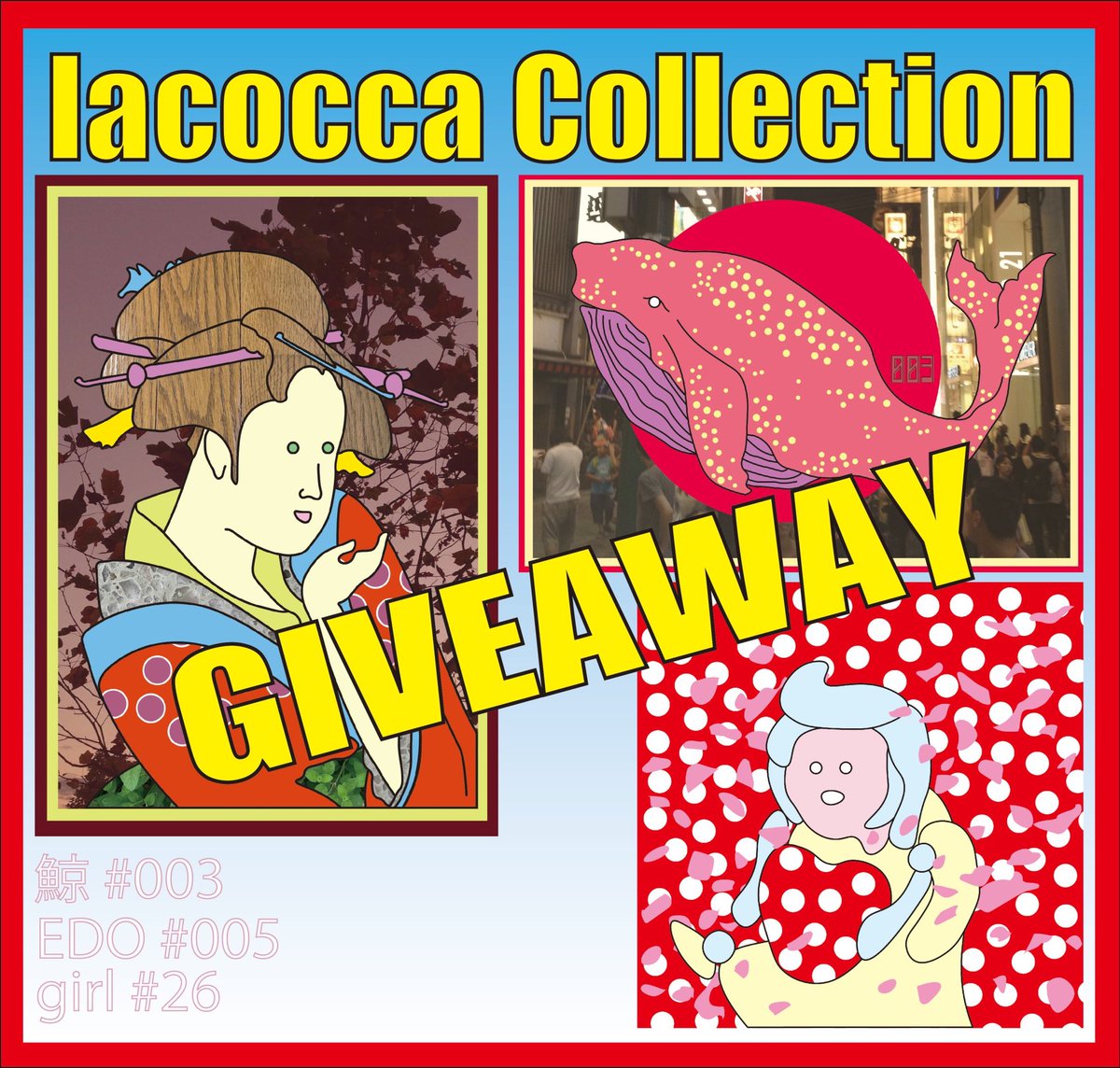 フォロワー500名達成記念
⛩GIVEAWAY企画⛩
IacoccaCollectionかNFTを3名様にプレゼント🎁
⛩ GIVE AWAY project  ⛩
Present for 3 people 🎁
応募方法
✅<a href="/Iacocca_/">Iacocca_アイアコッカ</a>をフォロー
✅このツイートを♡＆RT
〆切 2022/6/10/22:00(日本時間)

opensea.io/Iacocca

#opensea    #giveaway #NFTCommunity