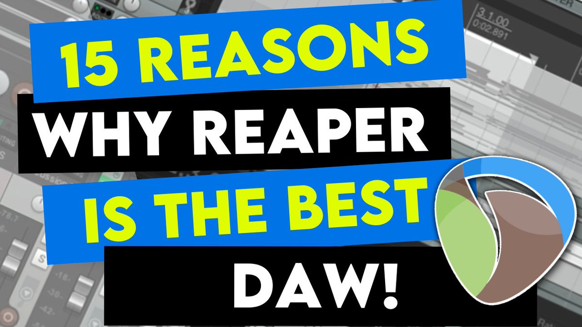 HomeMusicMaker's tweet photo. We've just posted a new video.  

15 reasons why #REAPER is the best #DAW 

Let us know if you agree or not.
https://t.co/4oI3Aew7ve

#ReaperDaw #MusicProduction #BestDAW https://t.co/0ZgLkGVYuE