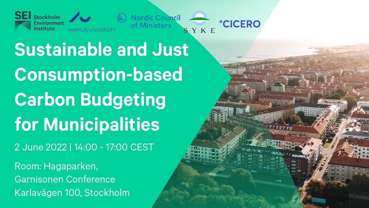 SEIclimate's tweet photo. #Stockholm50 Event | Join us on 2 June to learn about Nordic municipalities' work on #ClimateNeutrality and local-level #ConsumptionBasedEmissions assessment & mitigation, in order to accelerate the transition to a just & low-carbon society.
Sign up now: https://t.co/2czYP0gHU9 https://t.co/broa5Jkz9B