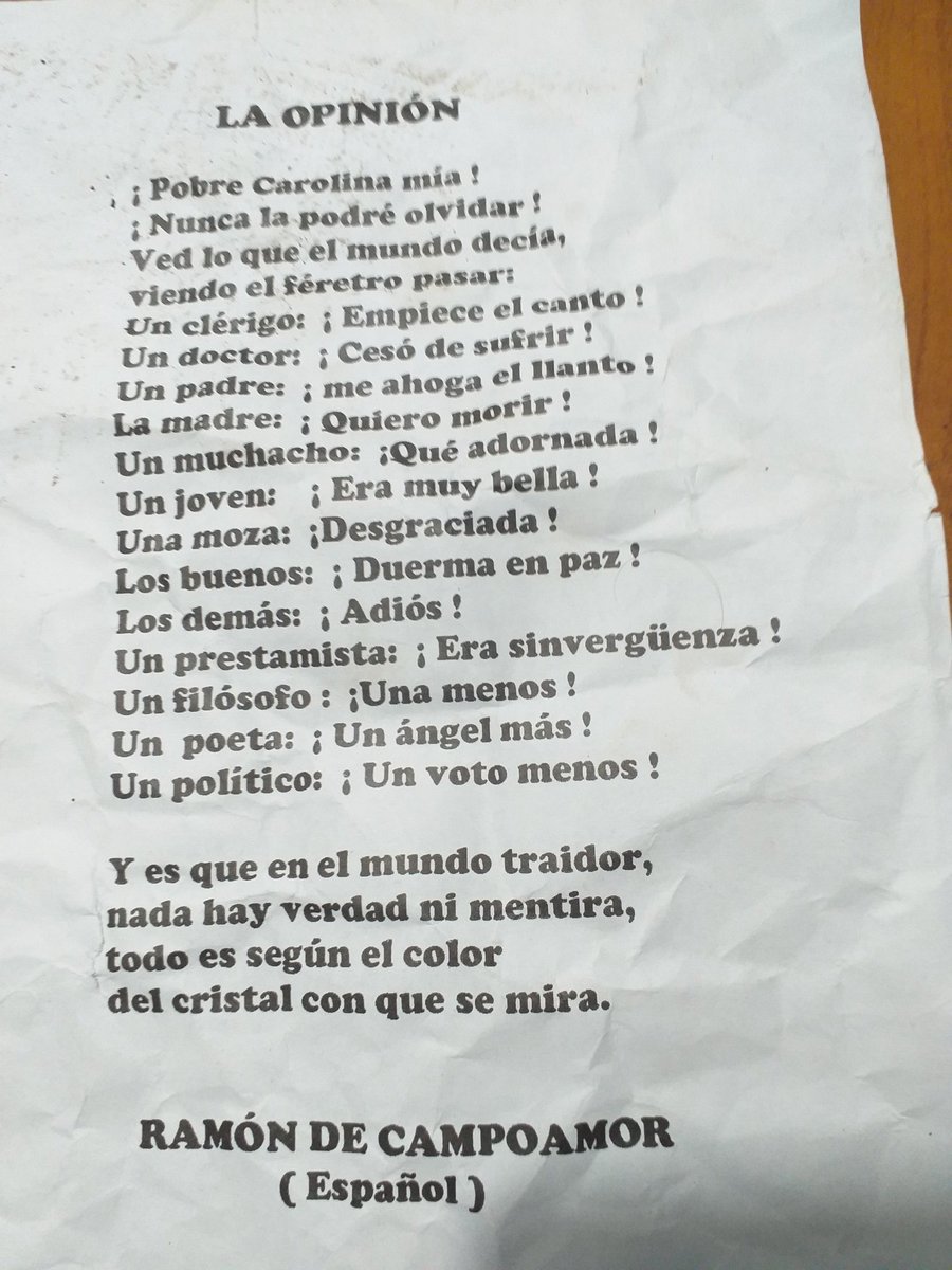 MaritzadeRiver5's tweet photo. Hoy encontré este bello poema, que nos demuestra la diversidad de opiniones sobre la misma persona. Nos deja un mensaje https://t.co/acqx4i9LSu
