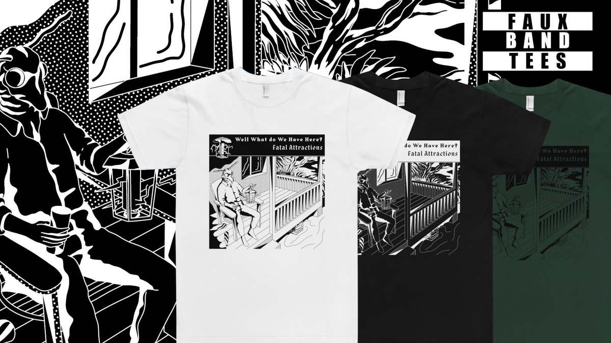 FauxBandTees's tweet photo. This next one is electrifying. Faux Band Tees presents the psychedelic folk group Well What do We Have Here? and their best selling album Fatal Attractions.

buy the fake band tee here --> https://t.co/mqshi7L1bA

#bandshirt #rock #punk #metal #goth #graphictee #bandmerch #folk https://t.co/uj6UVktp1A