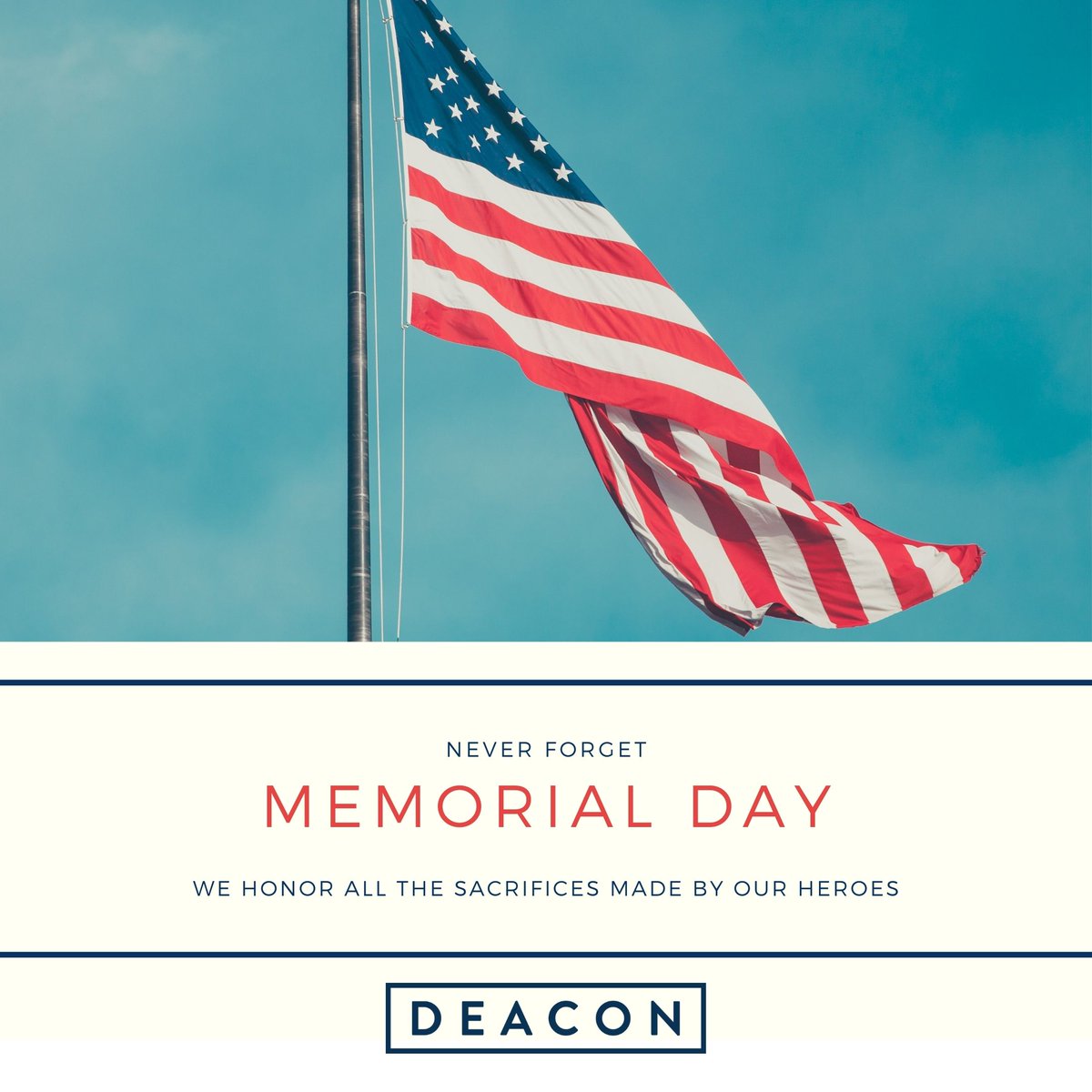 Deacon offices are closed today so that our team members may recognize this important day with their families.